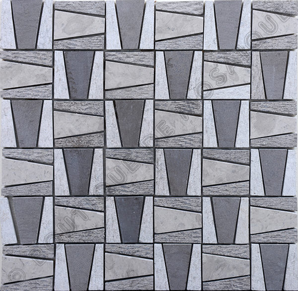 MMV38 mosaïque pyramide gris 30 x 30 cm