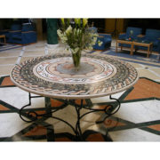 T12 table ronde en mosaïque de marbre