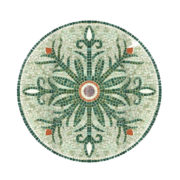 T16 table ronde en mosaïque de mabre